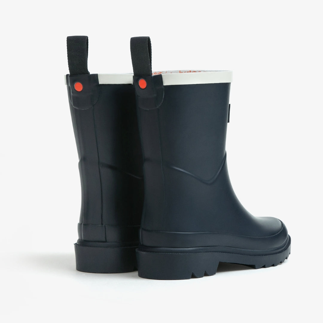 Babylosophy Morden Kids’ Natural Rubber Rain Boots – Black Matt (UK Sizes 3–13) - babylosophy